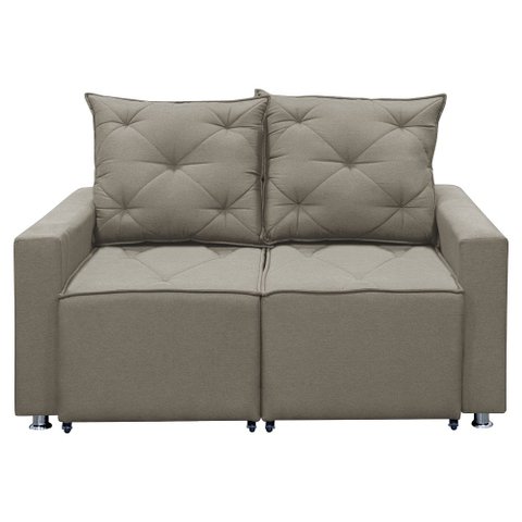 Sofá Retrátil e Reclinável 2 Lugares Bariloche 1.60cm C/ Molas - Linho