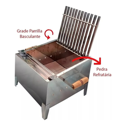 Churrasqueira Mini Parrilla Argentina Inox - 3