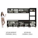 Ver imagem 6 de Armário de Cozinha Completa 310cm Preto Reims Madesa 02