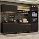 Ver imagem 1 de Armário de Cozinha Completa 310cm Preto Reims Madesa 02