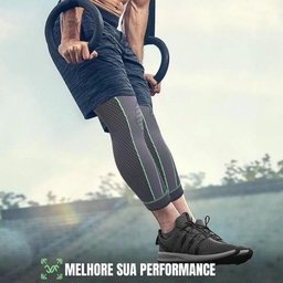 Meia Térmica 3/4 Esporte Corrida Tensor Perna Coxa Panturrilha Articulada Ci - 4