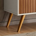 Ver imagem 5 de Armário Aparador Cantinho Café Vintage Ganchos de Ferro e Pés Palito Rubi -off White / Tauari