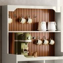 Ver imagem 2 de Armário Aparador Cantinho Café Vintage Ganchos de Ferro e Pés Palito Rubi -off White / Tauari