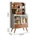 Ver imagem 7 de Armário Aparador Cantinho Café Vintage Ganchos de Ferro e Pés Palito Rubi -off White / Tauari