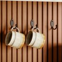 Ver imagem 3 de Armário Aparador Cantinho Café Vintage Ganchos de Ferro e Pés Palito Rubi -off White / Tauari