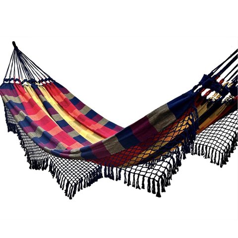 Rede Grande De Dormir Para Casal King 4,70m Várias Cores:Colorida