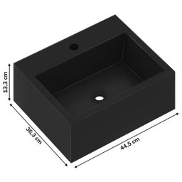 Gabinete para Banheiro com Cuba Preta 03 Gavetas e Espelheira 100cm Viso Azul Móveis Bosi - 11 Gabinete para Banheiro com Cuba Preta 03 Gavetas e Espelheira 100cm Viso Azul Móveis Bosi - 11