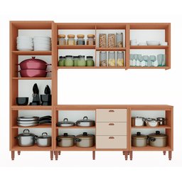 Cozinha Modulada Completa Júlia 100% Mdf Tuboarte com 2 Balcões Independentes e 11 Portas - 3
