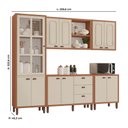 Ver imagem 2 de Cozinha Modulada Completa Júlia 100% Mdf Tuboarte com 2 Balcões Independentes e 11 Portas