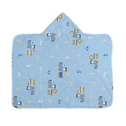 Toalha C/capuz Bercinho Estampada C/forro Fralda 70cmx90cm Pct C/01un //trenzinho Safari - 1