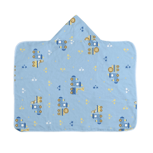 Toalha C/capuz Bercinho Estampada C/forro Fralda 70cmx90cm Pct C/01un //trenzinho Safari