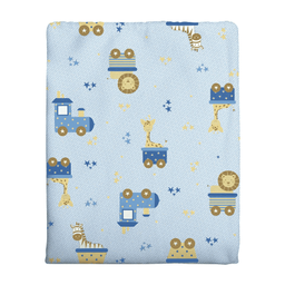 Toalha C/capuz Bercinho Estampada C/forro Fralda 70cmx90cm Pct C/01un //trenzinho Safari - 2