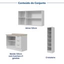 Ver imagem 6 de Cozinha Planejada 3 Peças com Tampo com Cristaleira Marselha CabeCasa MadeiraOriginals Branco