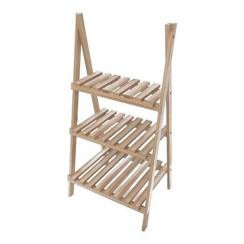 Organizador Madeira Natural Chão Vazado 95x55cm Expositor Technox Marrom