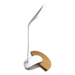 Luminária De Mesa Clip Branco Led Touch Dimerizável Bivolt 2W Branco Quente - 5