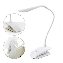 Luminária De Mesa Clip Branco Led Touch Dimerizável Bivolt 2W Branco Quente - 3