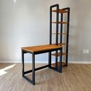 Ver imagem 7 de Home Office Escrivaninha e Estante Linea Slim Moderno sem Gavetas Madeira Pinus 96cm Carvalho