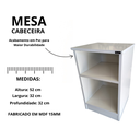 Ver imagem 2 de Mesa de Cabeceira na Cor Branco