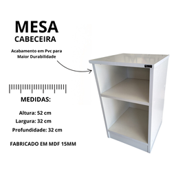 Mesa de Cabeceira na Cor Branco - 2