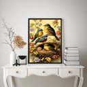 Ver imagem 2 de Quadro Decorativo Passarinhos no Ninho 24x18cm - com Vidro:madeira Preta