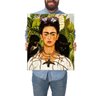 Quadro Decorativo Frida Kahlo Autorretrato Colar Espinhos:Médio 53x44cm/Chassi com Borda Infinita - 1