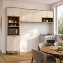 Ver imagem 1 de Cozinha Modulada Selene 8 Portas Jequitiba Linea