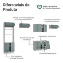 Ver imagem 4 de Armário de Cozinha Completa 350 cm Branco/Cinza Lux Madesa 01