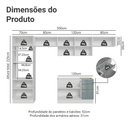 Ver imagem 3 de Armário de Cozinha Completa 350 cm Branco/Cinza Lux Madesa 01