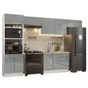 Ver imagem 2 de Armário de Cozinha Completa 350 cm Branco/Cinza Lux Madesa 01