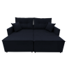 Sofá Cama Casal 3 Lugares Retrátil e Reclinável ( sem Caixa ) Preto - Molas Bonel - D33 - 1