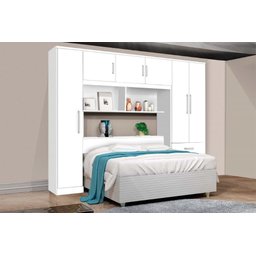 Roupeiro Modulado Com Cabeceira Báu CAN 2.34m Casal Com Amplo Espaço Interno e Nichos Externos Para  - 1