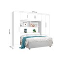 Ver imagem 3 de Roupeiro Modulado Com Cabeceira Báu CAN 2.34m Casal Com Amplo Espaço Interno e Nichos Externos Para