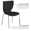 Ver imagem 7 de Kit 6 Cadeiras Empilháveis Base Aço Tubular Mono Preto