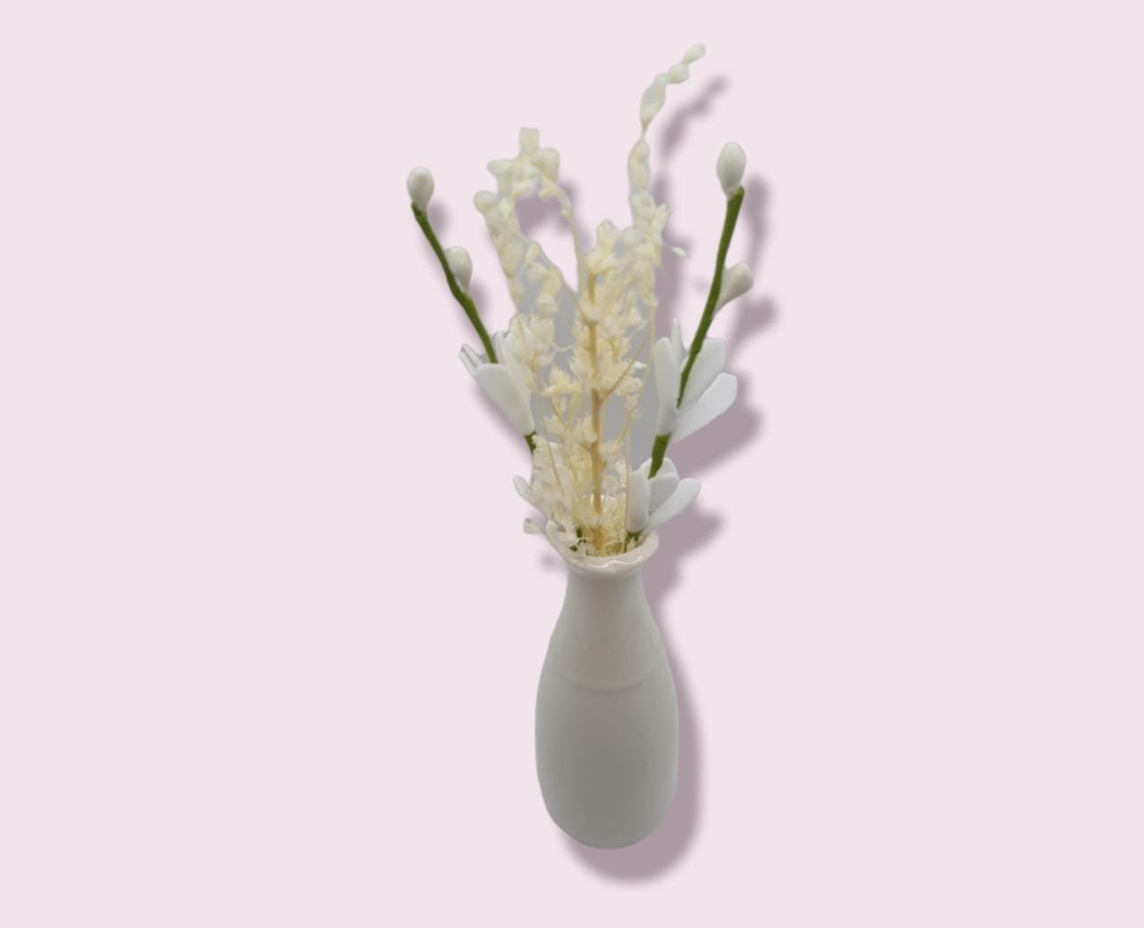 Vaso Floral Aromatizador de Ambiente Porcelana com Varetas:Branco - 3
