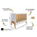 Ver imagem 2 de Berço Infantil Guti Branco Brilho/amendoa - Peroba