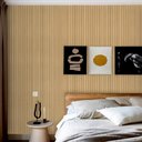 Ver imagem 1 de Papel de Parede Madeira Ripada MDF Natural - Várias Cores - Marfim Nobre