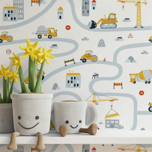 Papel de Parede Infantil Carrinhos Mod 21-60x300cm