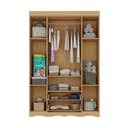 Ver imagem 5 de Guarda-roupa Infantil 122cm 4 Portas e 2 Gavetas Realeza Multimóveis Mp4453 Madeirado/off White