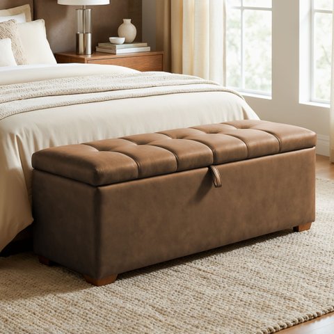 Puff Baú Cama 160cm Munique com Design Elegante Yescasa
