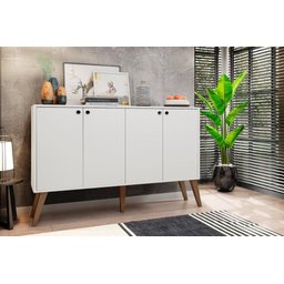 Aparador Buffet 4 Portas Branco Brienza - 1
