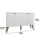 Ver imagem 4 de Aparador Buffet 4 Portas Branco Brienza