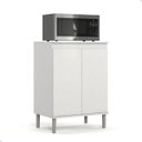 Ver imagem 1 de Balcão de Cozinha para Microondas Forno Fruteira - Mod.3001 Cor:branco