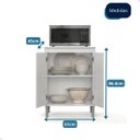 Ver imagem 7 de Balcão de Cozinha para Microondas Forno Fruteira - Mod.3001 Cor:branco