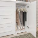 Ver imagem 2 de Cômoda para Quarto Branca com 4 Gavetas e 1 Porta Rimo