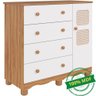 Cômoda Infantil Telinha 1 Porta 4 Gavetas 100% Mdf Amendoa/branco - 7