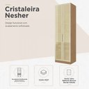 Ver imagem 4 de Cristaleira 2 Portas Vidro Reflecta Rodapé Nesher 70cm 100% MDF