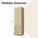 Ver imagem 3 de Cristaleira 2 Portas Vidro Reflecta Rodapé Nesher 70cm 100% MDF
