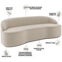 Ver imagem 4 de Sofá 4 Lugares Curvo Sala de Estar Living Lótus D02 Veludo Bege 280 cm C-309 - Lyam Lyam Decor