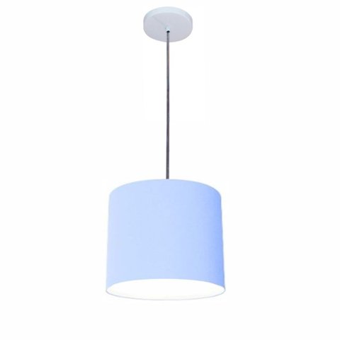 Lustre Luminária Pendente Vivare Free Lux Pe-4107br Cúpula em Tecido 25x20cm