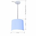 Ver imagem 2 de Lustre Luminária Pendente Vivare Free Lux Pe-4107br Cúpula em Tecido 25x20cm